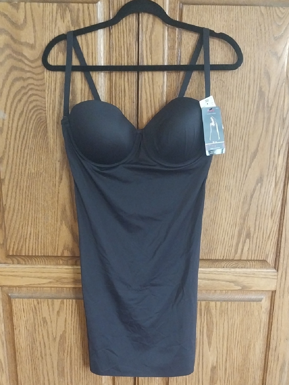 Maidenform NWT Firm Control Static Free Full Slip Shapewear Size 38B Black